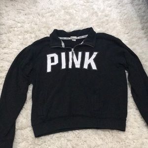 PINK half zipper sweatshirt